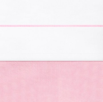 Jollein wieglaken 75x100 cm wit met bies licht roze