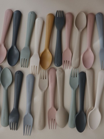 Mushie bestek  vanilla  1