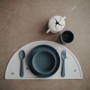 Mushie dinner set  smoke  1
