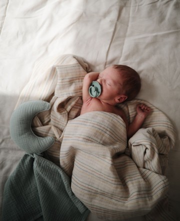 Mushie knuffeldoekje moon  roman green  6