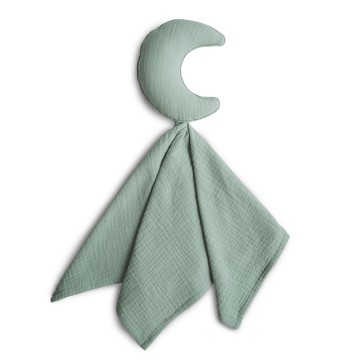 Mushie knuffeldoekje moon  roman green