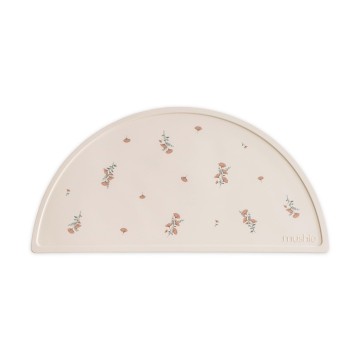 Mushie placemat  pink flowers