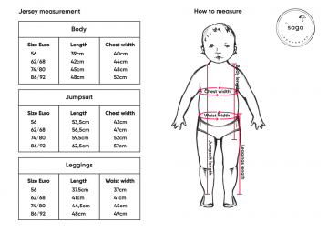 Saga copenhagen maattabel 6
